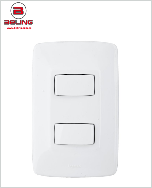 INTERRUPTOR DOBLE BLANCO