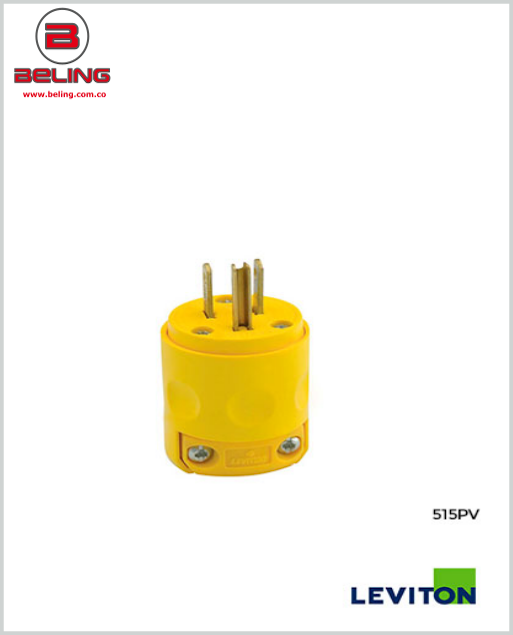 CLAVIJA 20A SEGURIDAD 125V AMARILLA