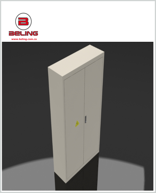 CAJA METALICA 1000 X 800 X 200 DOBLE FONDO DOBLE PUERTA BLANCA