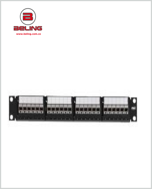 PATCH PANEL 24 PORT VACIO CON BARRA POSTERIOR CAT.6A